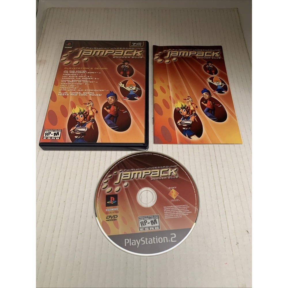 Sony PlayStation 2 Underground Jampack Summer 2002 PS2 Demo Disc CIB SCUS-97206
